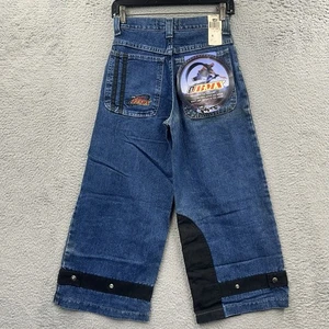 Vintage Lee Pipes Jeans Boys Size Small 26x26 Wide Leg Pockets Baggy Skater Y2K - Picture 1 of 10