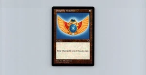 Magic the Gathering Tempest Sapphire Medallion 1997 - Imagen 1 de 2