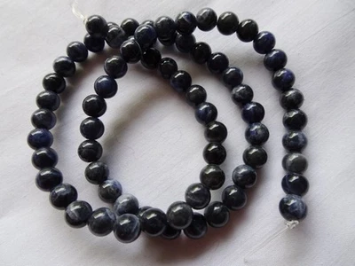 Cuentas redondas de piedra lisa de sodalita natural de 15 1/2" de 5,5 mm A451 DNG Foto 1 de 3