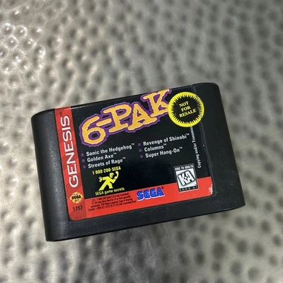 Genesis 6-Pak - Sega Genesis - Testado - Autêntico - Bom Estado Ver Fotos - Imagem 1 de 4