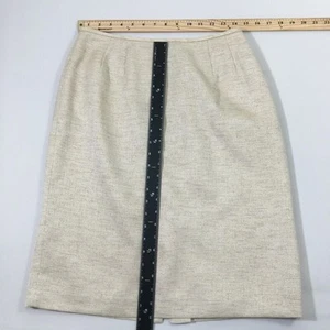 Le Suit Rock Damen 10 Petite Heather Beige Plissee Rückenschlitz Reißverschluss klassisch gefüttert - Bild 1 von 5