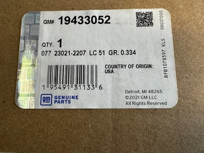 New OEM Genuine GM VALVE LIFTER VALLEY OIL MANIFOLD 19433052 Foto 1 de 4