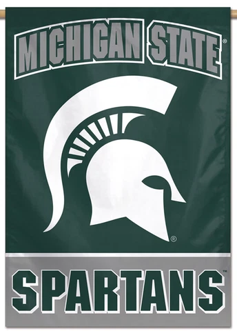 MICHIGAN STATE SPARTANS Official NCAA Team Logo 28x40 BANNER Flag Cover