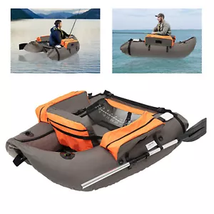 Schlauchboot Schwimmboot Angelbauch Boot schwimmend mit Handluftpumpe 90-180° - Bild 1 von 24