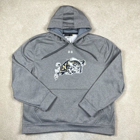 Navy Midshipmen Sweatshirt Mens XL Loose Gray Cold Gear Hoodie Pullover Storm Cover