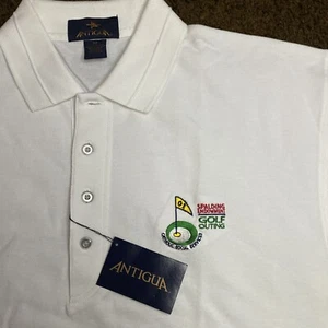 New Antigua Polo Shirt Spalding Golf Outing Catholic Social Services Sz M NWT - Picture 1 of 9