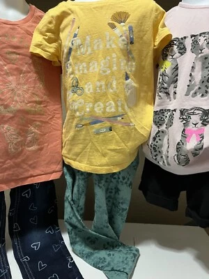 Lote Niñas Talla 6 Jeans, Pantalones Cortos y Leggings y 3 Camisas Oshkosh-Antiguo Azul Marino Foto 1 de 4