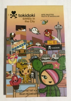 TOKIDOKI Sandy in the City Arte Paletas 4x Sombra de Ojos .9 g ea Rubor .11oz Prueba Foto 1 de 4
