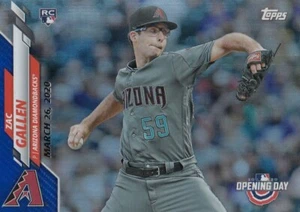 2020 Topps Opening Day ZAC GALLEN Rookie Blue Foil #16 Diamondbacks QTY Avail - Picture 1 of 1