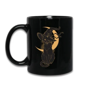 Halloween Witch Mug Black Cat Hat Sassy Witchy Tea Cup Spooky Novelty Funny Gift - Picture 1 of 5