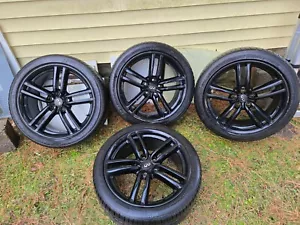 oem 06-07 infiniti M set of 4 19" black including tires - Bild 1 von 12