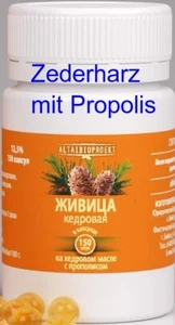 Zeder Nuss Öl, mit 12,5% Zedernharz (Живица12,5%) 150 Kaps mit Propolis - Bild 1 von 1