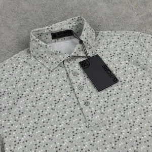 G/FORE Herren Golf Polo Shirt Blumendruck Nimbus grau Small UVP $ 120 - Bild 1 von 12