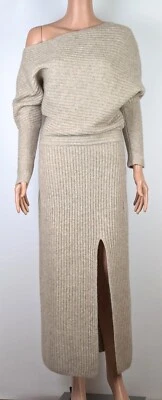 Новый с Ярлыками Banana Republic Colletta с открытыми плечами Lite серый шерсти макси платье размер M - Изображение 1 из 3