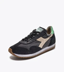 Diadora Heritage Equipe H Dirty Stone Wash 201.174736 Negro/Gris Nuevo SS24 - Imagen 1 de 3
