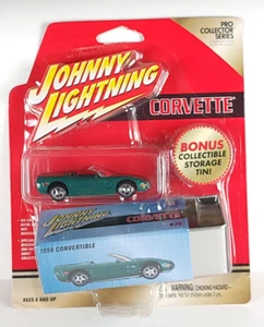 Johnny Lightning 1998 Corvette C5 convertible green Storage Tin - Picture 1 of 1