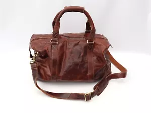 Rowallan Cabin Holdall Weekend Bag Leather Travel Brown Large - Picture 1 of 10