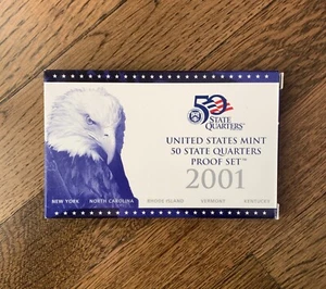 Juego de prueba de 50 cuartos estatales 2001 Estados Unidos como nuevo con certificado de autenticidad - Imagen 1 de 3