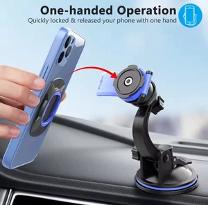 Supporto Telefono Per Auto Compatibile Quad Lock Staffa Con Ventosa Universale - Bild 1 von 7