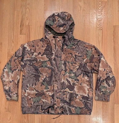 Cabelas Men’s Vintage Camo Goretex Hunting Hooded Jacket Sz XL Made In USA - Image 1 of 4