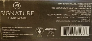 Signature Hardware Lentz 1,2 GPM rubinetto oro spazzolato diffuso - meno maniglie - Foto 1 di 1