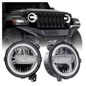 DOT 9 Inch LED Headlights Headlamps Assembly Compatible with 2018-2024 Jeep W... - Picture 1 of 3