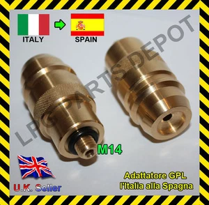 LPG GPL Adaptor ITALY to SPAIN- (set of 2) M14 plus M10 - Picture 1 of 1