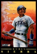 1991 Fleer Ruben Sierra Texas Rangers #3