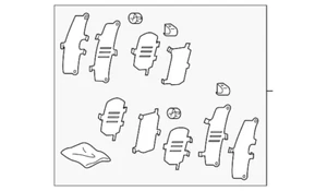 Genuine Toyota Brake Pads Hardware Kit 04945-0E071 - Picture 1 of 2