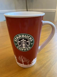 Taza de café Starbucks vacaciones 2006 invierno rojo blanco verde sirena logotipo 16 OZ - Imagen 1 de 5