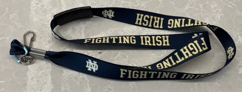 Notre Dame Fighting Irish Lanyard ID Ticket Alligator Clip - Navy Cover