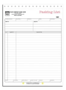 250 Packing Lists 2 Part Carbonless NEBS/Deluxe # 5060-2 - Imagen 1 de 1