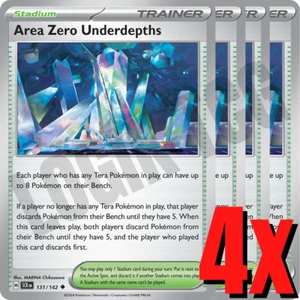 4x Area Zero Underdepths 131/142 x4 - Stellar Crown - Pokemon TCG - Playset - Picture 1 of 1