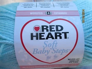 Red Heart Soft Baby Steps Aqua 5 Unzen 100 % Acryl schlechteste #4 weiche Farben NDL - Bild 1 von 5