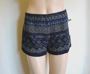 Fifteen Twenty Karen Kane neu blau & schwarz Jacquard Shorts Größen S & M HERGESTELLT IN DEN USA - Bild 1 von 3