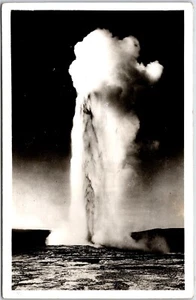 Postcard RPPC c1930s Wyoming Yellowstone Old Faithful Geyser by Haynes - Picture 1 of 2