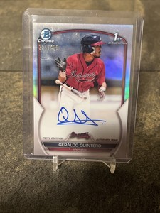 2023 Bowman Chrome Geraldo Quintero Auto Refractor /499