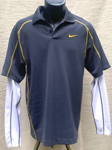 NIKE Golf Polo Shirt Langarm 2 Lagen long sleeve double layer DriFit Größe S - Bild 1 von 8