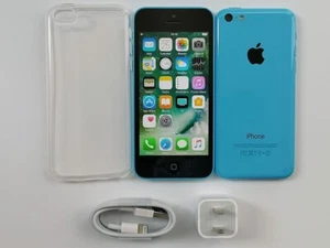 100% Good working Apple iPhone 5c 8/16/32GB Blue Unlocked Smartphone - Afbeelding 1 van 9