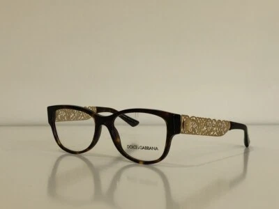 DOLCE & GABBANA DG 3185 502 猫眼哈瓦那金色眼镜框 53*16*140 — 第 1/4 张图片