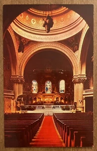 Stanford University Kapelle Innenraum Kalifornien, Vintage Chrom Postkarte - Bild 1 von 2