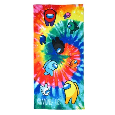 Towel - Among Us - Tie-Die Microfiber Beach/Bath New 27x54" - Image 1 of 3