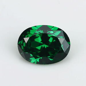 8x10mm 4.15ct Beauty Green Emerald Oval Cut VVS AAAAA+ Loose Gemstone