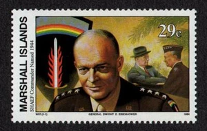 MARSHALL ISLANDS, SCOTT # 478, MNH SHAEF COMMANDER NAMED 1944, WORLD WAR II - Picture 1 of 1