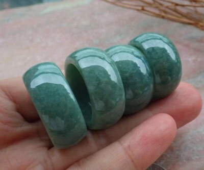 1 piece Certified Burma Green Circle Jade jadeite Ring USA. 6.5 to 15.25 #581440 - Image 1 of 4