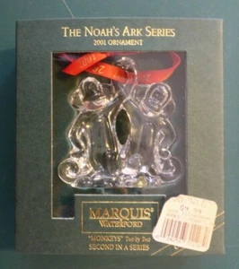 Marquis Waterford Noah's Ark MONKEYS Second in Series Xmas Ornament 2nd 2 by 2 - Picture 1 of 3