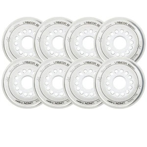 Juego de 8 ruedas de patín de hockey en línea Labeda Union blancas 76 mm - Imagen 1 de 3