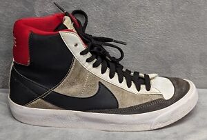 Nike Blazer Mid '77 SE D Boys 4.5Y White Black Red Skate Style DH8640-100 EUC