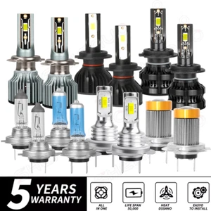 2x H7 LED Halogen Headlight Bulb High Low Beam 3000K 3400K 4200K 6000K 6500K Kit - Bild 1 von 48