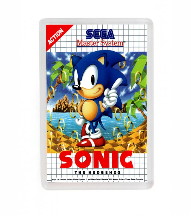SONIC THE HEDGEHOG SEGA MASTER SYSTEM FRIDGE MAGNET IMAN NEVERA